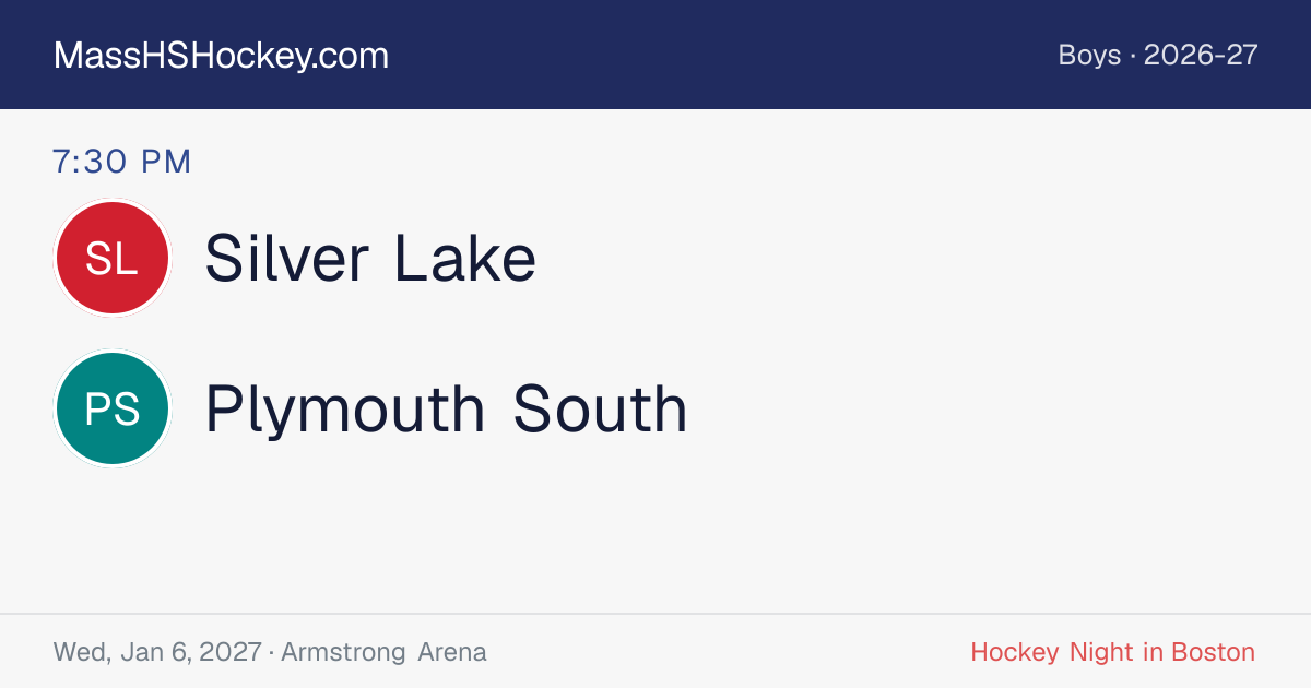 Silver Lake at Plymouth South score card