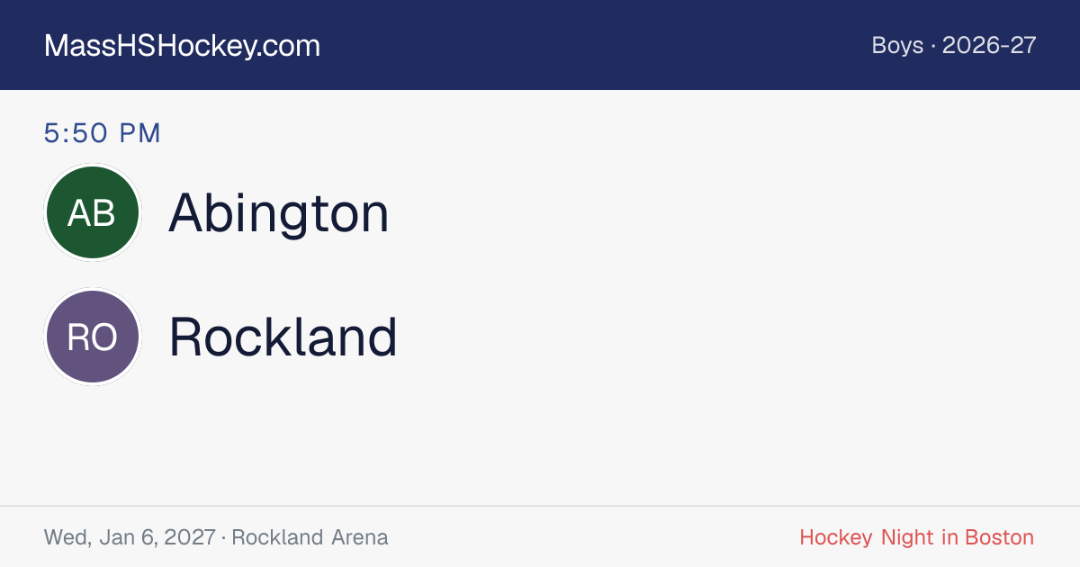 Abington at Rockland score card