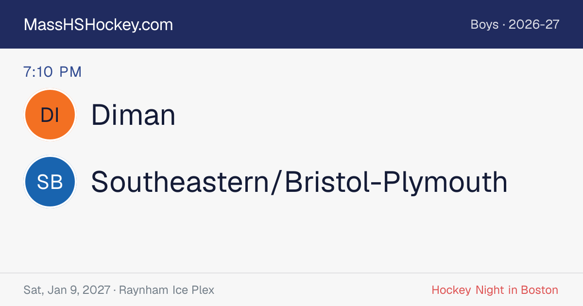 Diman at Southeastern/Bristol-Plymouth score card