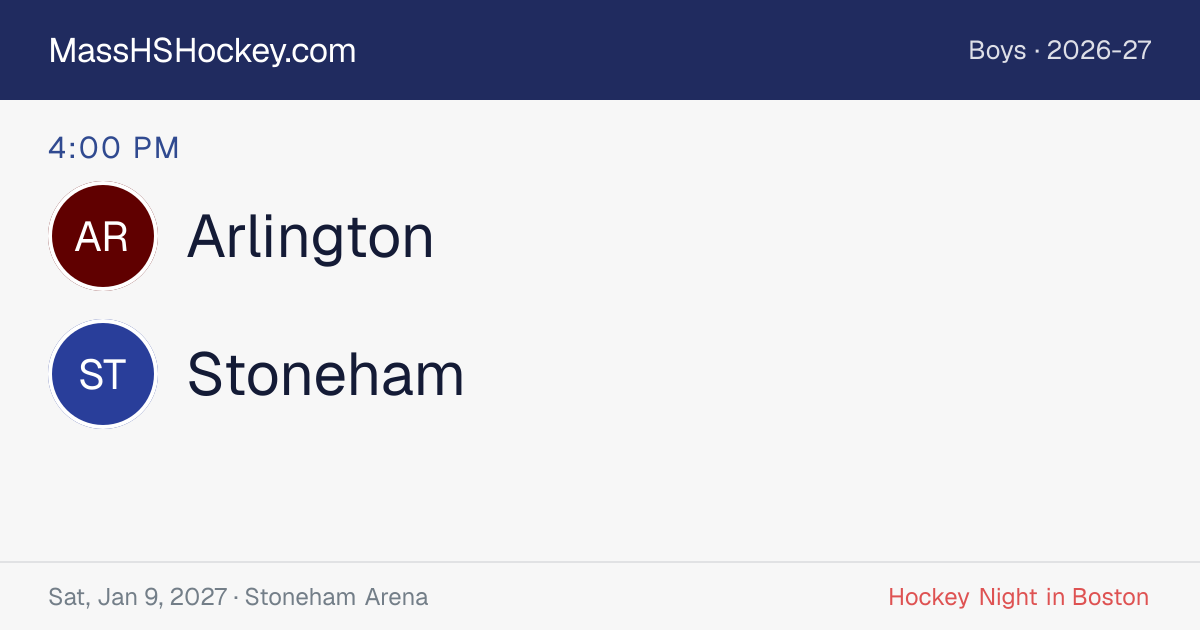 Arlington at Stoneham score card