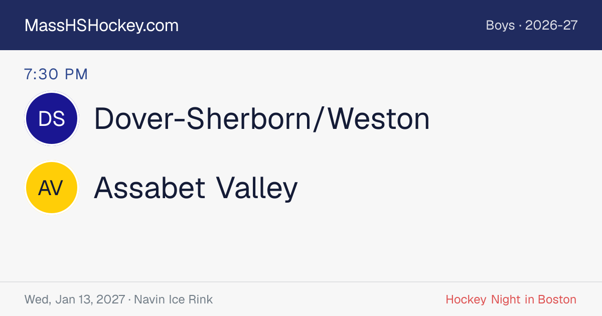 Dover-Sherborn/Weston at Assabet Valley score card