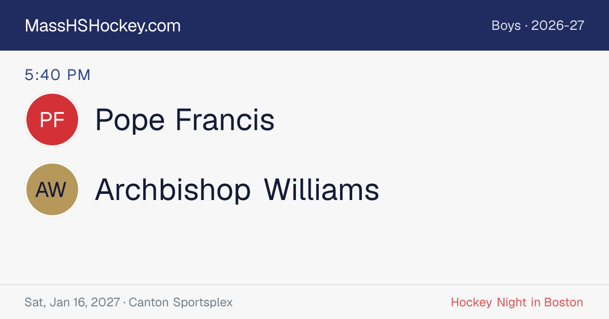 Pope Francis at Archbishop Williams score card