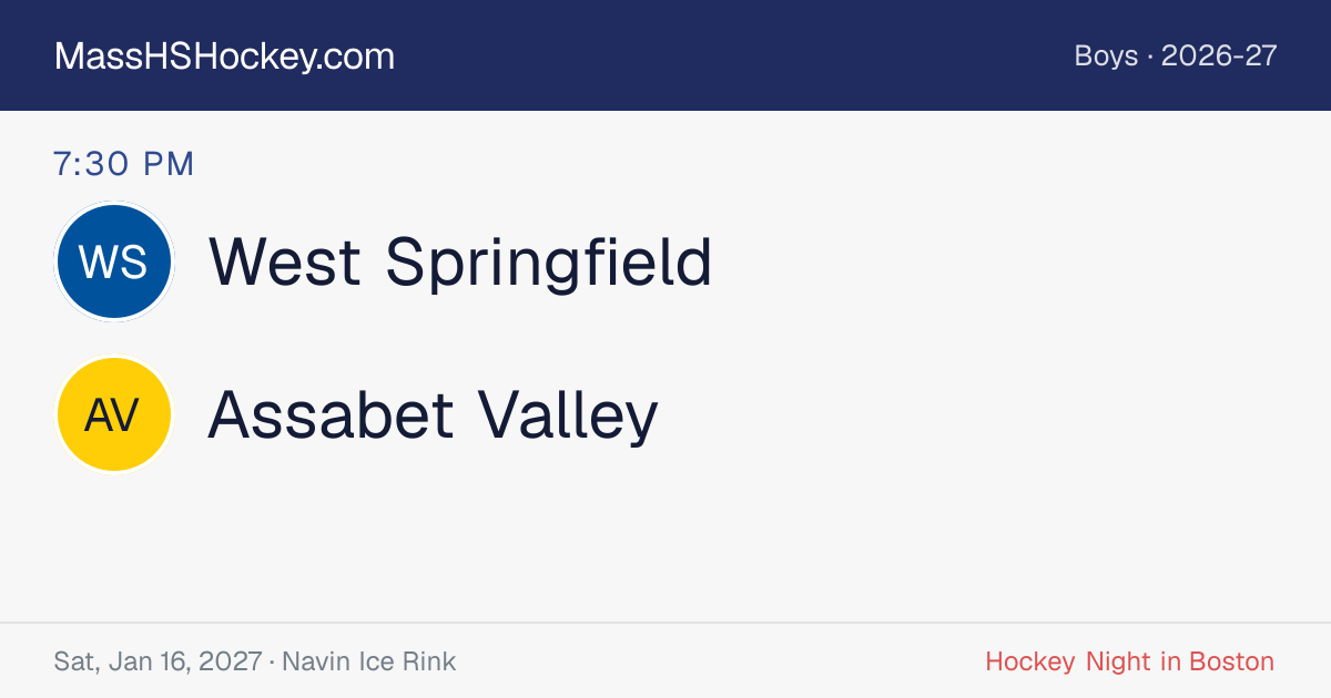 West Springfield at Assabet Valley score card