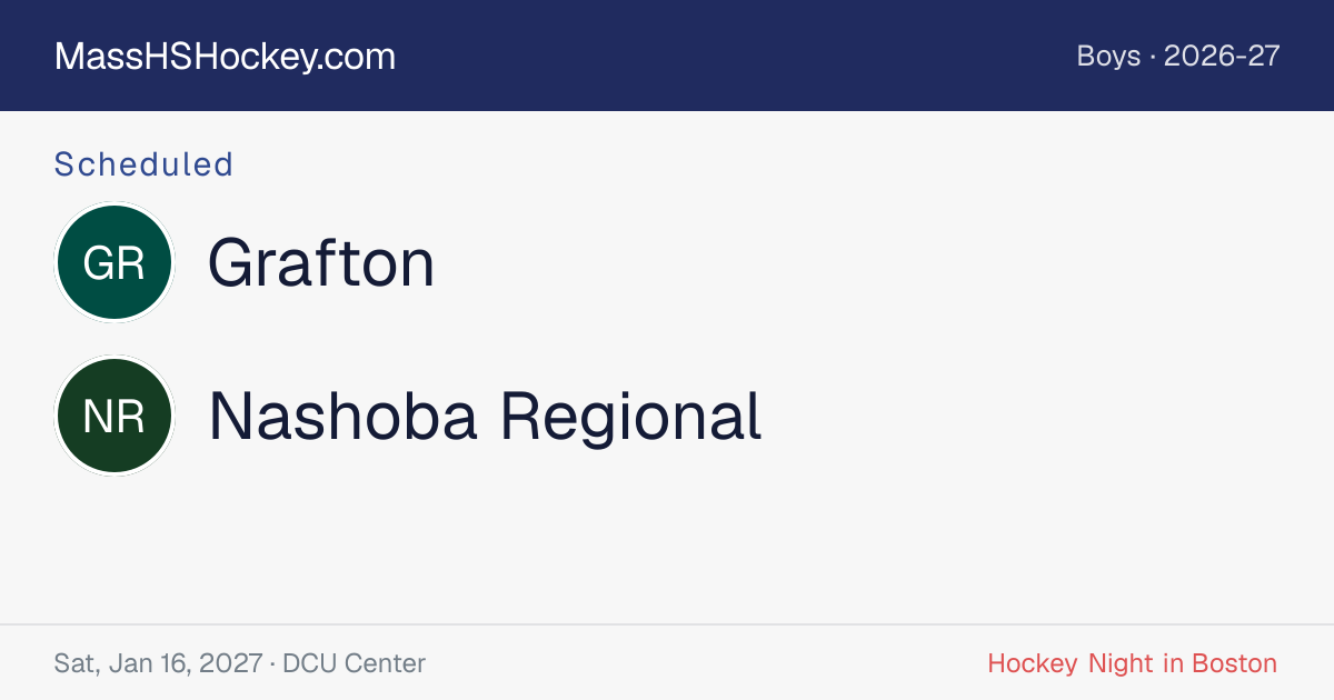 Grafton at Nashoba Regional score card
