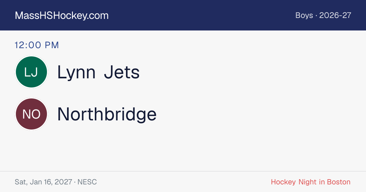 Lynn Jets at Northbridge score card