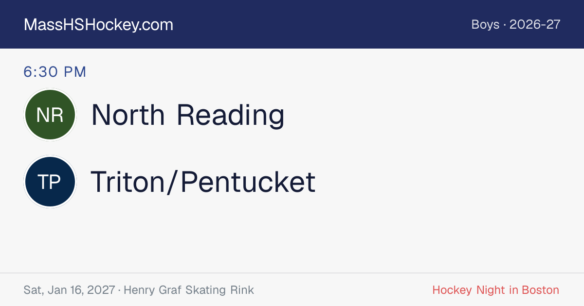 North Reading at Triton/Pentucket score card