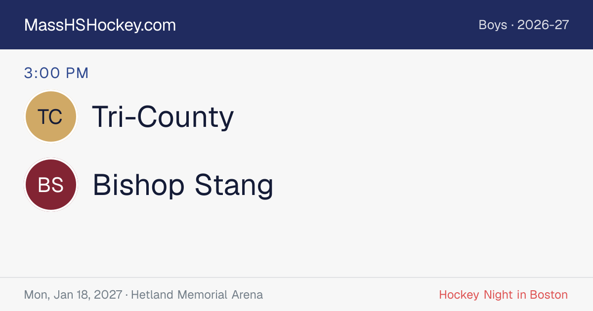 Tri-County at Bishop Stang score card