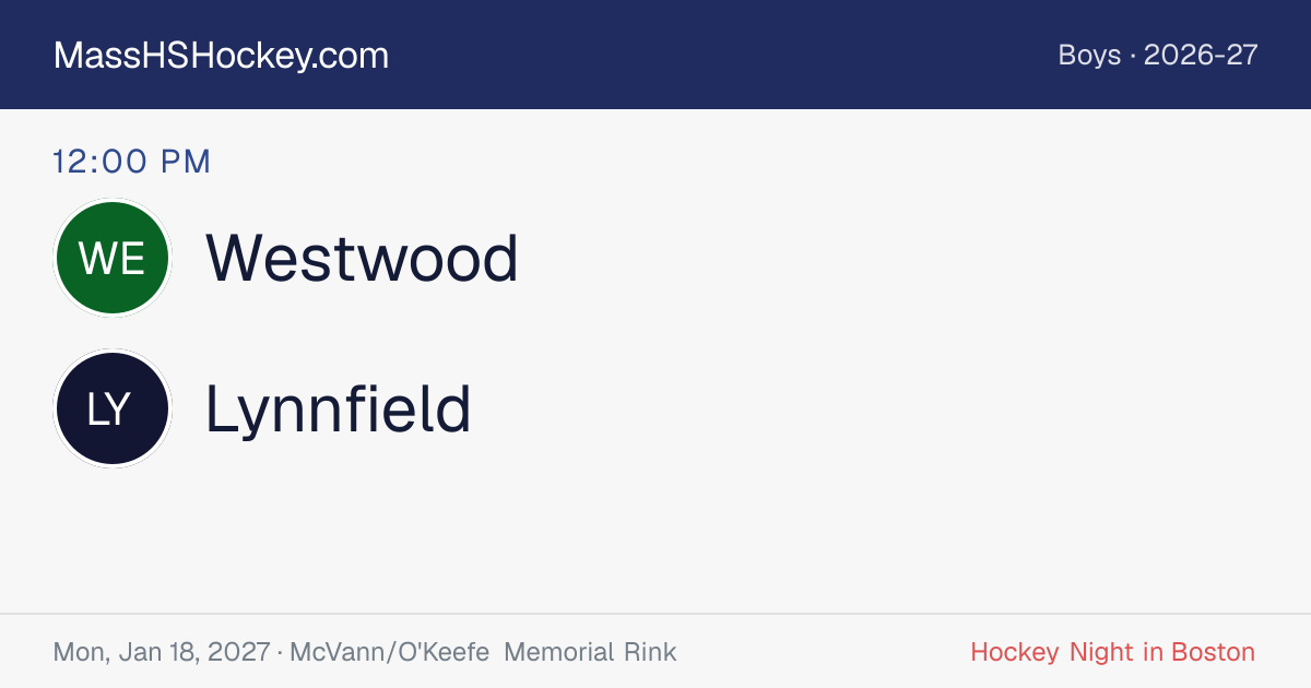 Westwood at Lynnfield score card