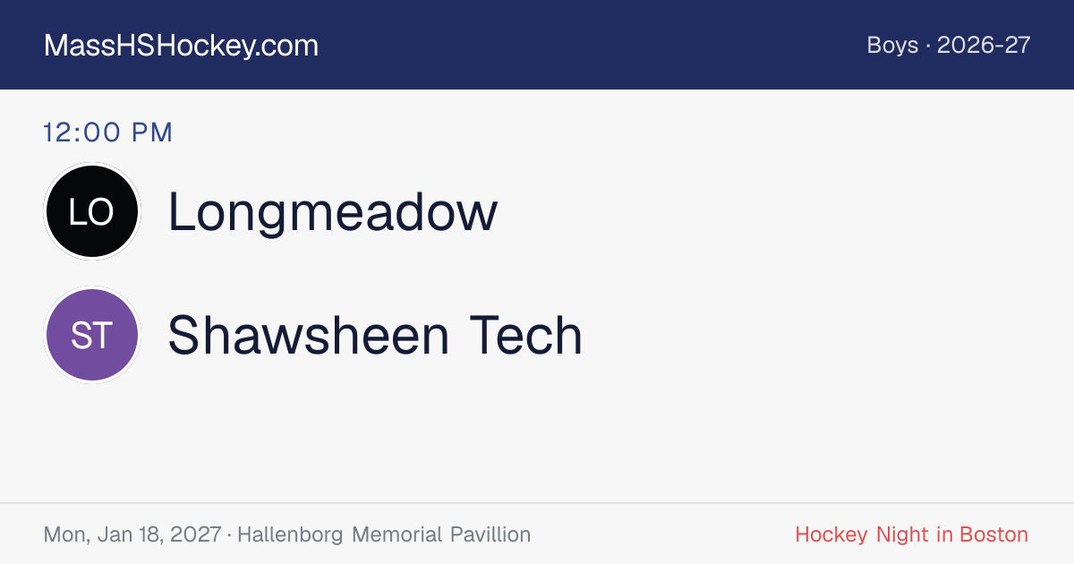 Longmeadow at Shawsheen Tech score card