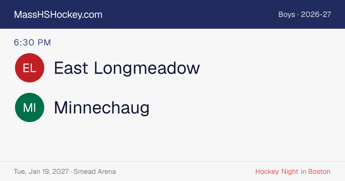 East Longmeadow at Minnechaug score card
