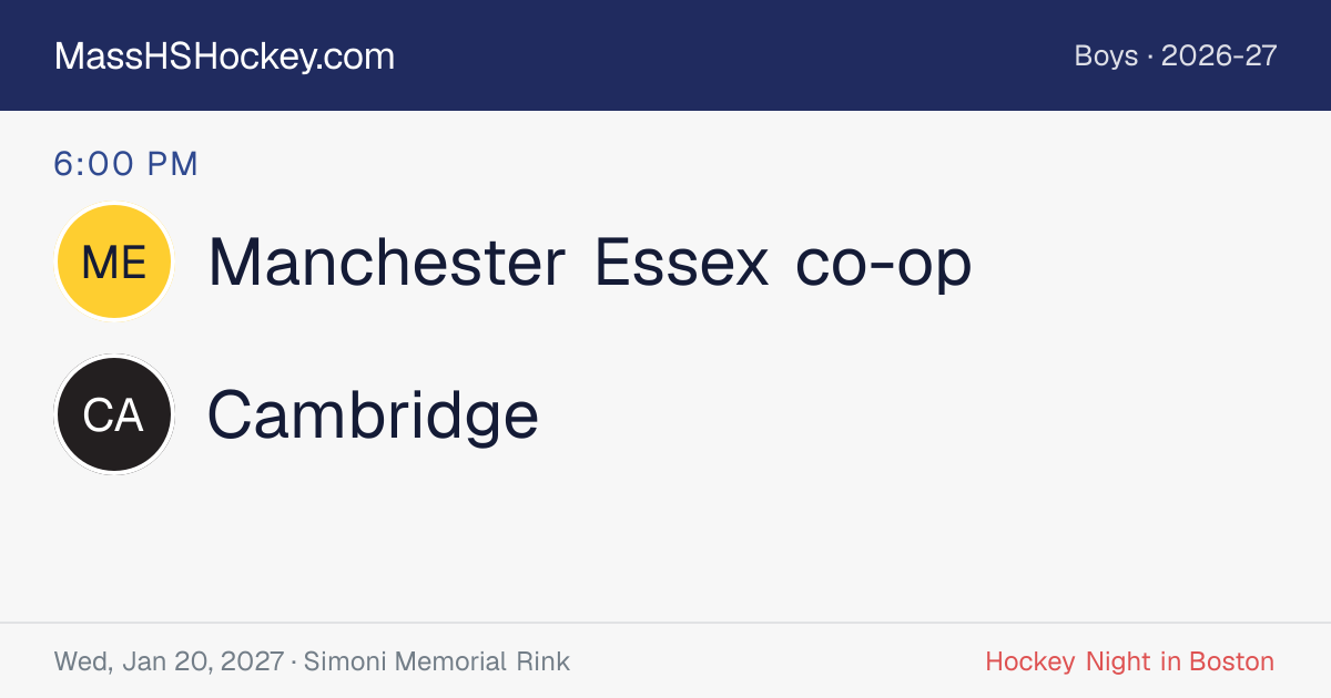 Manchester Essex co-op at Cambridge score card