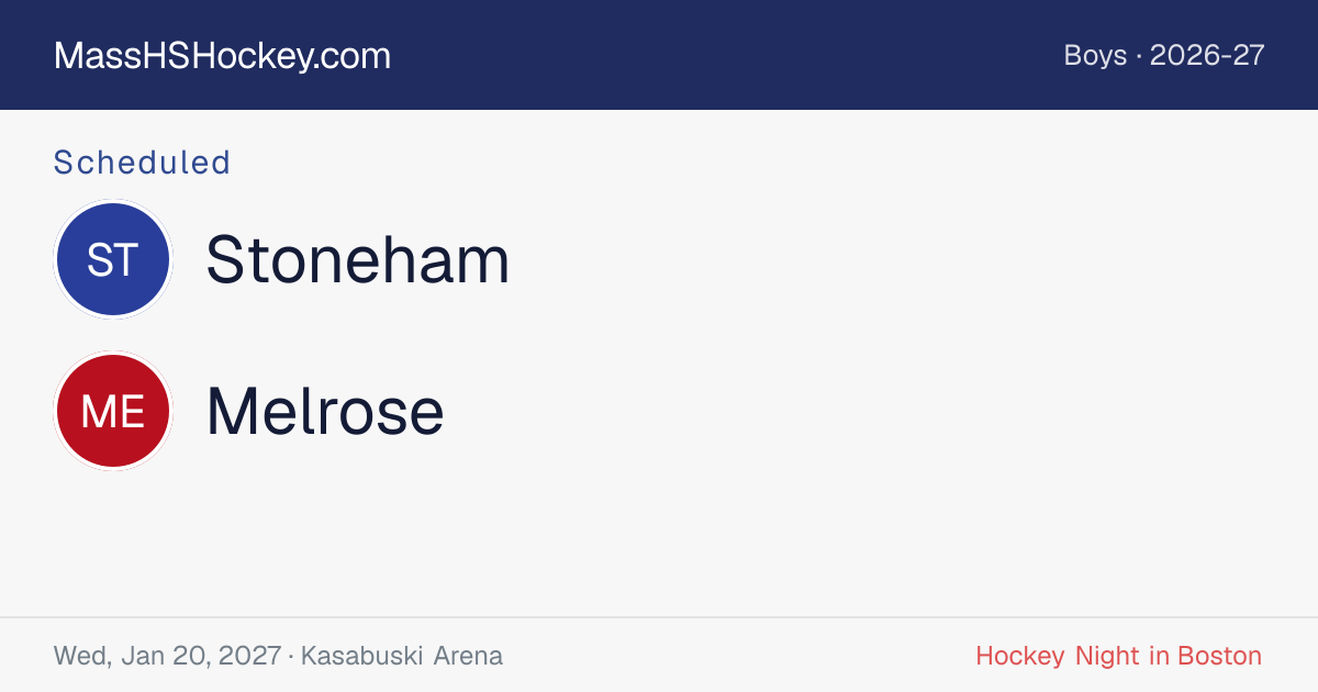 Stoneham at Melrose score card