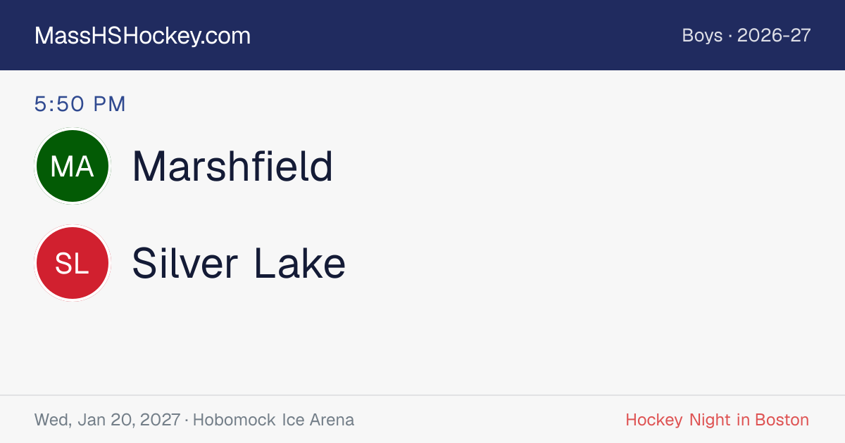 Marshfield at Silver Lake score card