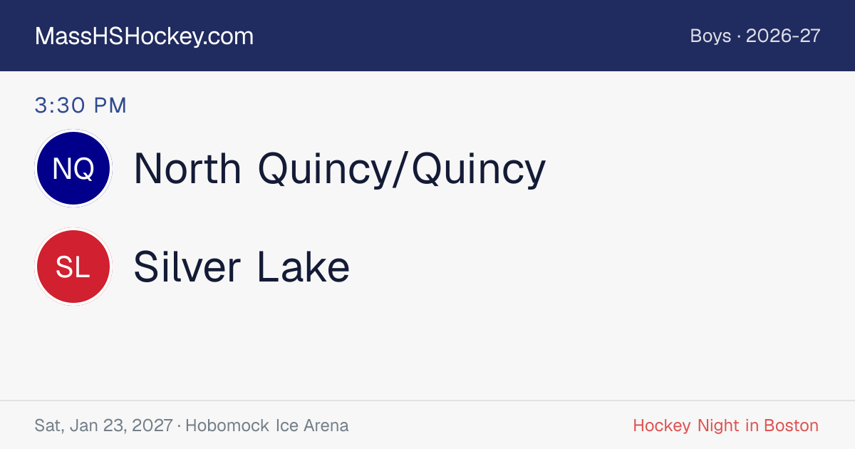 North Quincy/Quincy at Silver Lake score card