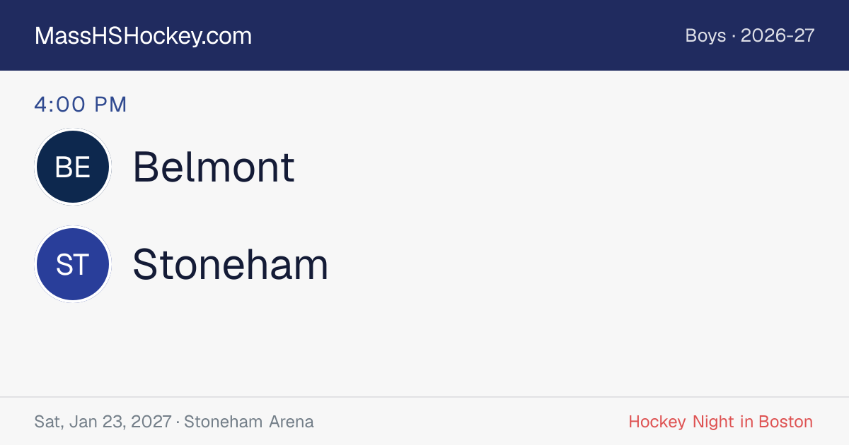 Belmont at Stoneham score card