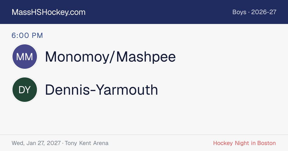 Monomoy/Mashpee at Dennis-Yarmouth score card