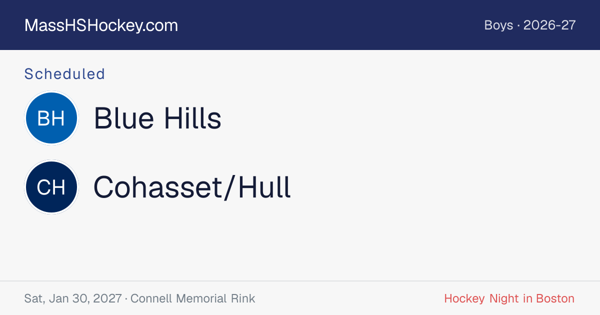 Blue Hills at Cohasset/Hull score card