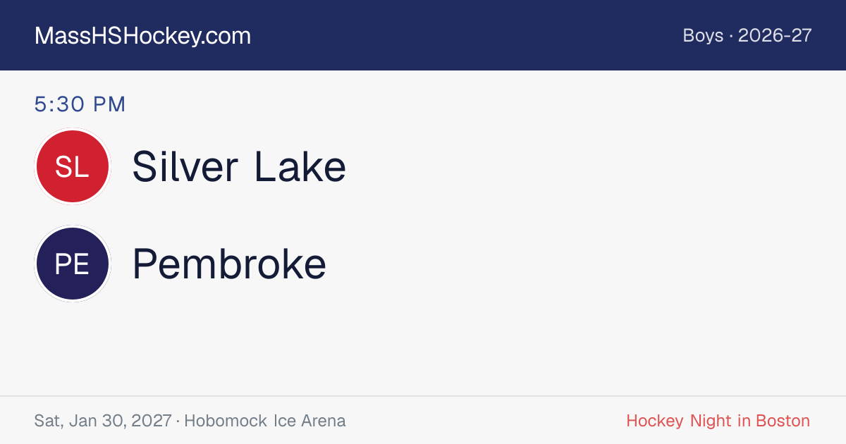 Silver Lake at Pembroke score card