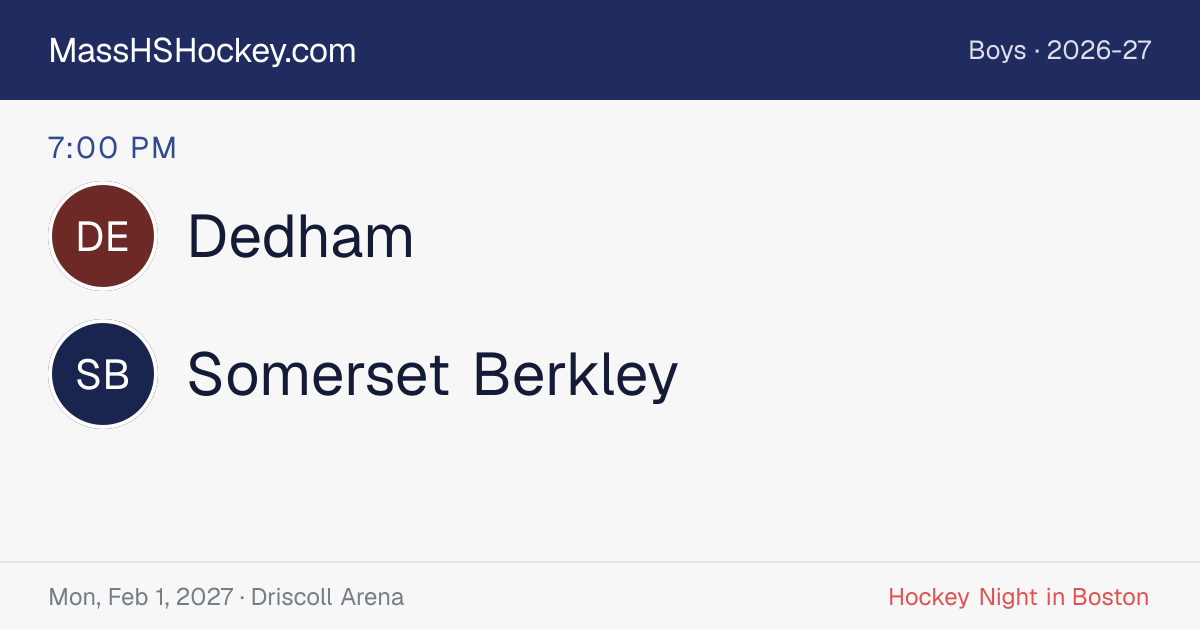 Dedham at Somerset Berkley score card