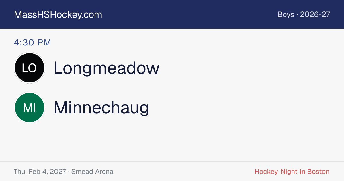Longmeadow at Minnechaug score card