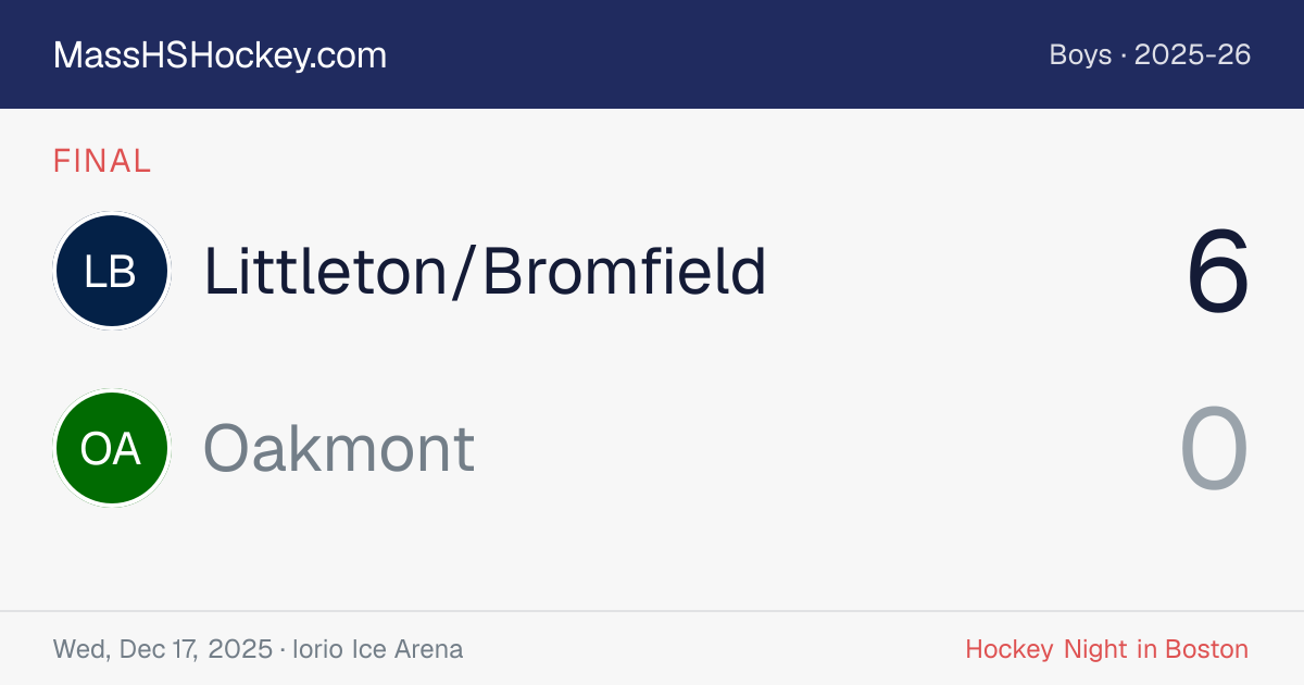Littleton/Bromfield at Oakmont score card