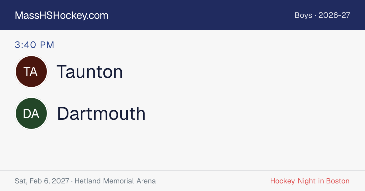 Taunton at Dartmouth score card