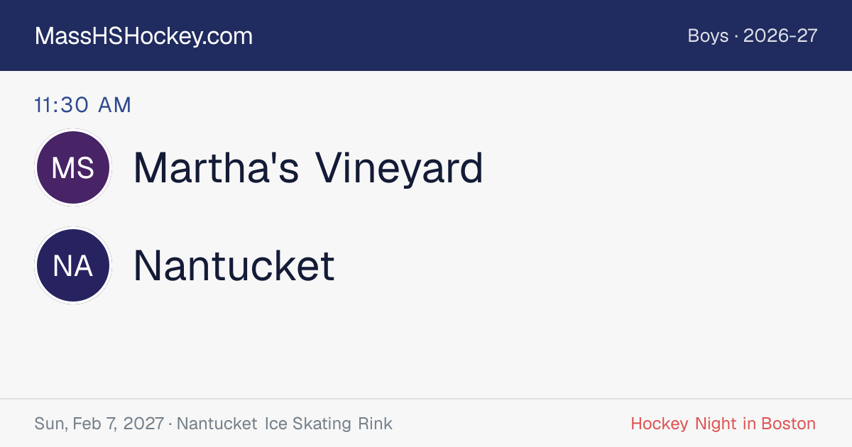 Martha's Vineyard at Nantucket score card