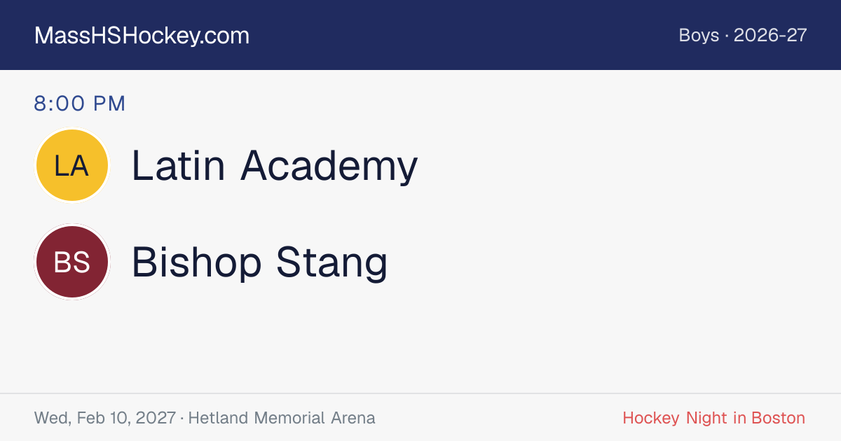 Latin Academy at Bishop Stang score card