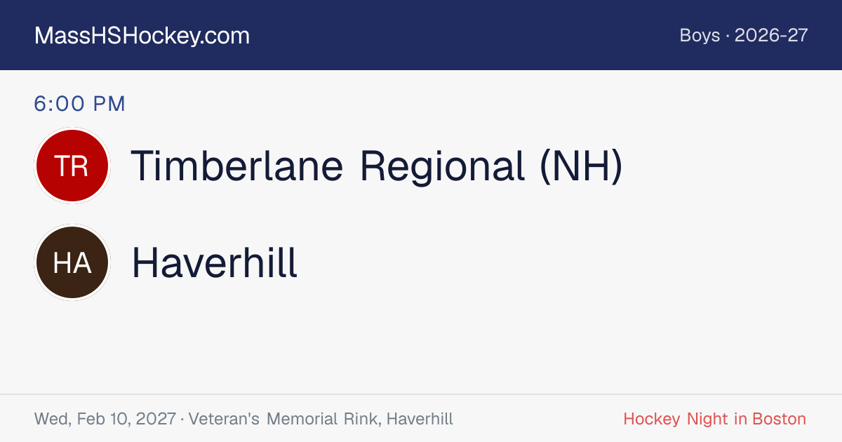 Timberlane Regional (NH) at Haverhill score card