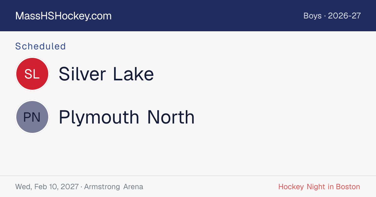 Silver Lake at Plymouth North score card