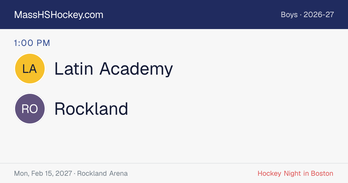 Latin Academy at Rockland score card