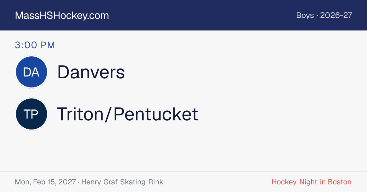 Danvers at Triton/Pentucket score card