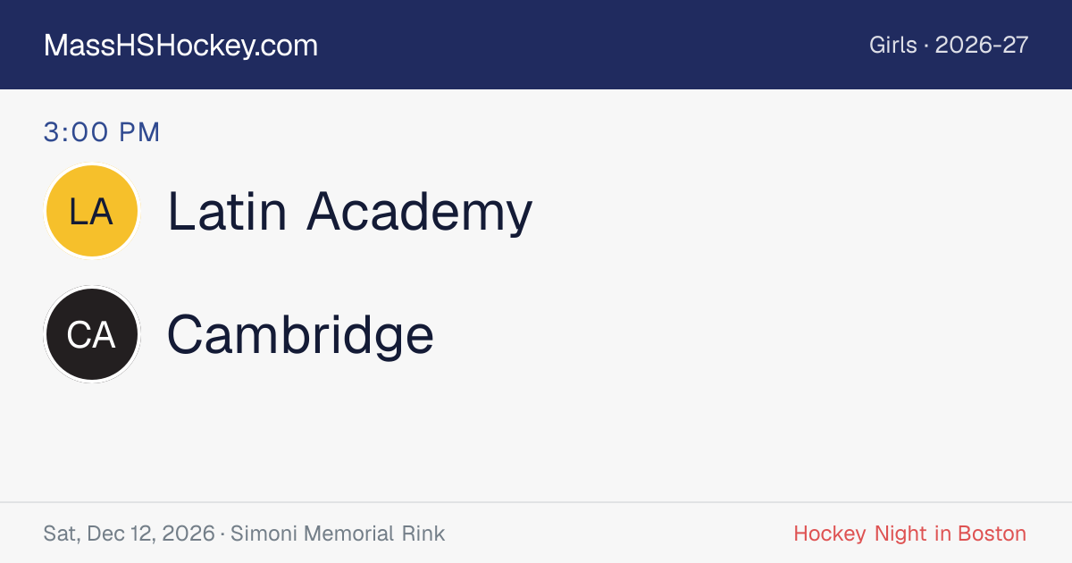Latin Academy at Cambridge score card