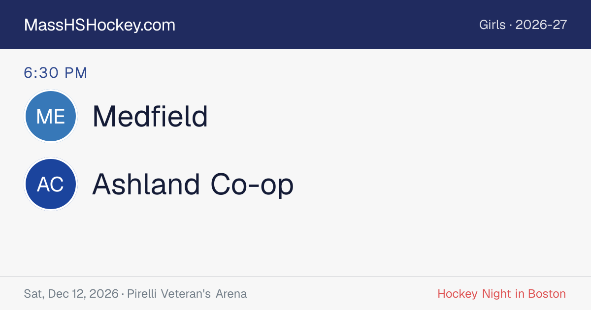 Medfield at Ashland Co-op score card