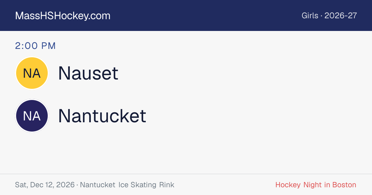 Nauset at Nantucket score card