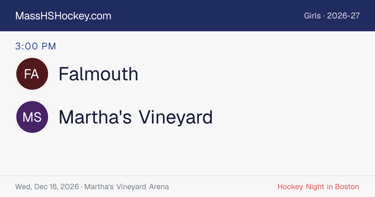 Falmouth at Martha's Vineyard score card