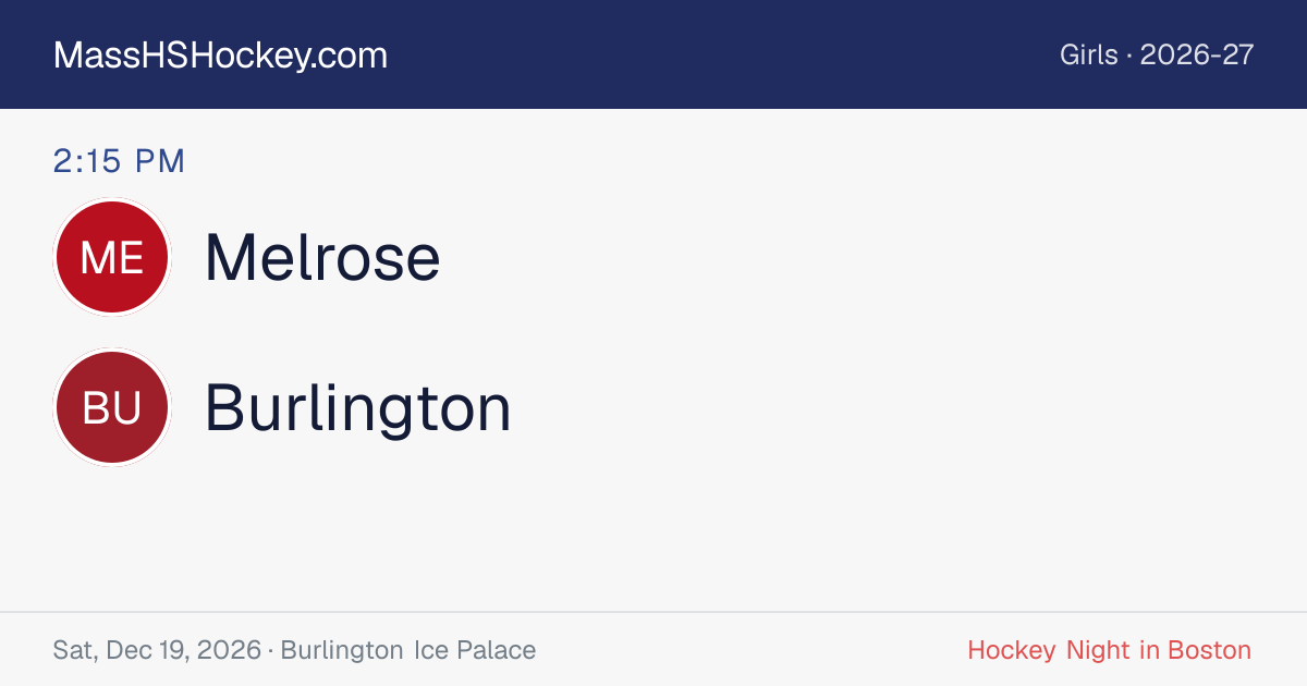 Melrose at Burlington score card