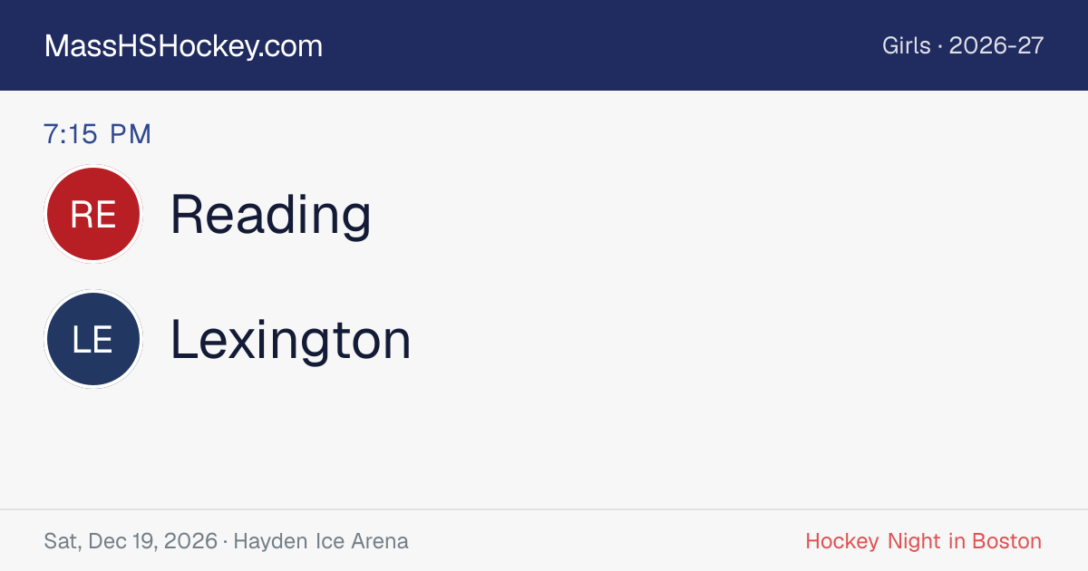 Reading at Lexington score card