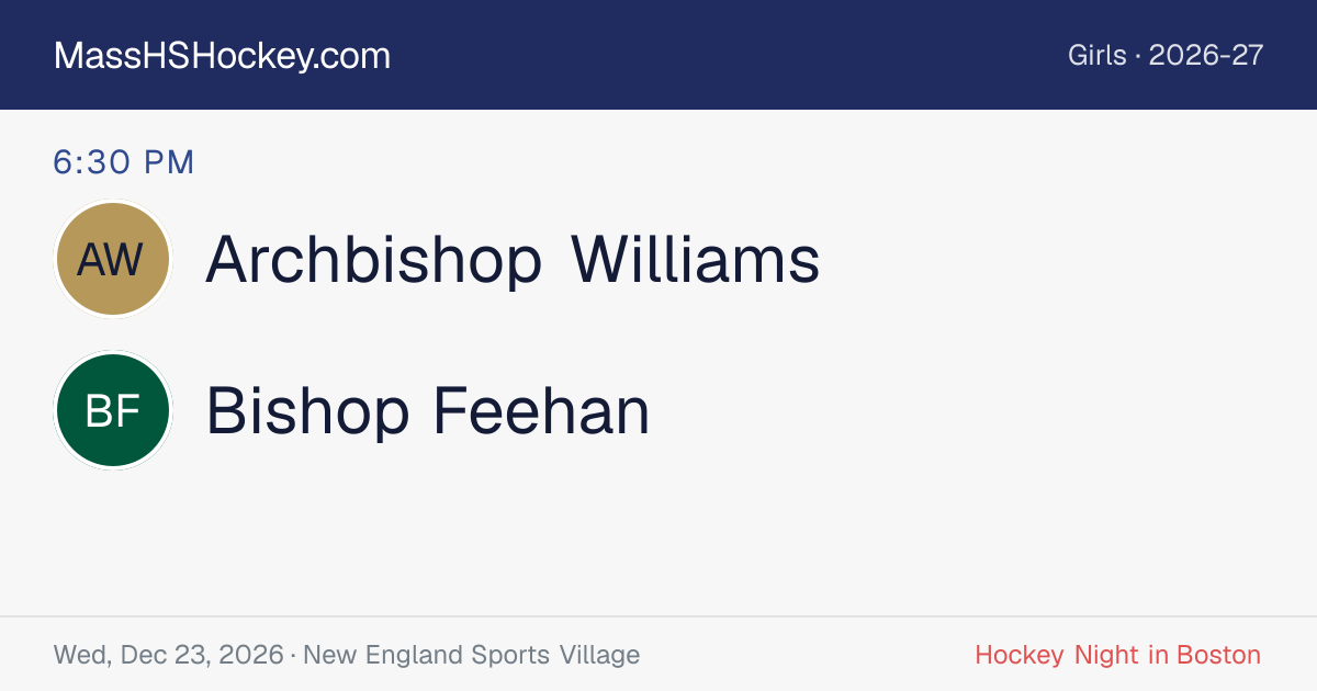 Archbishop Williams at Bishop Feehan score card