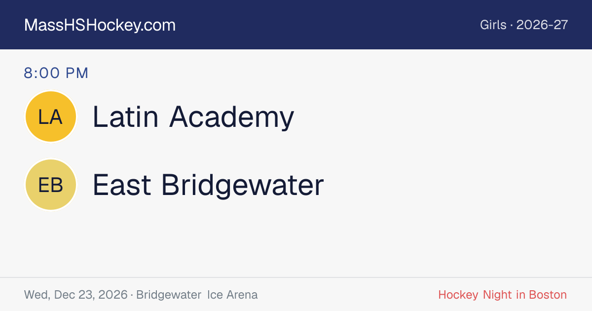 Latin Academy at East Bridgewater score card
