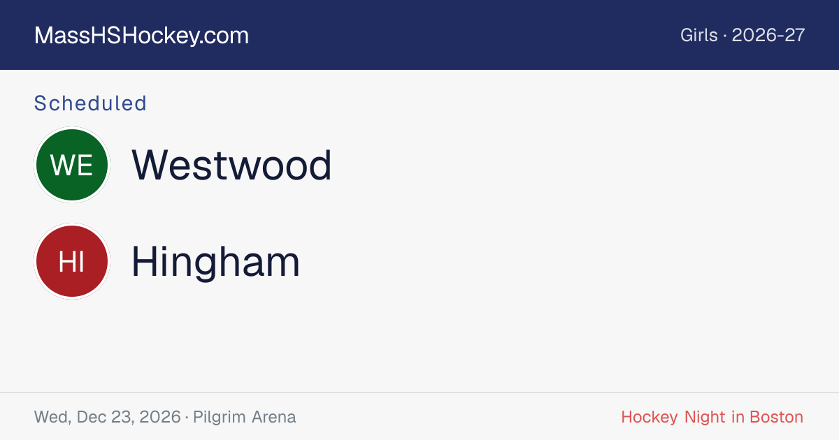 Westwood at Hingham score card