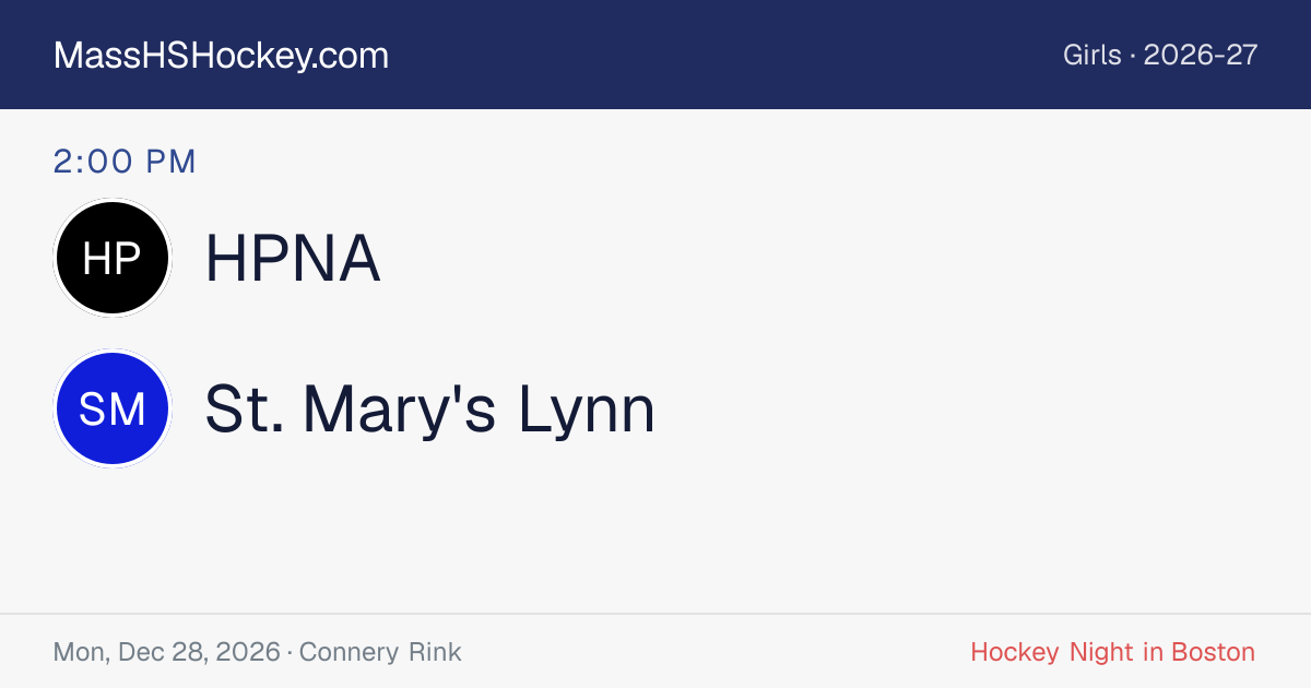 HPNA at St. Mary's Lynn score card