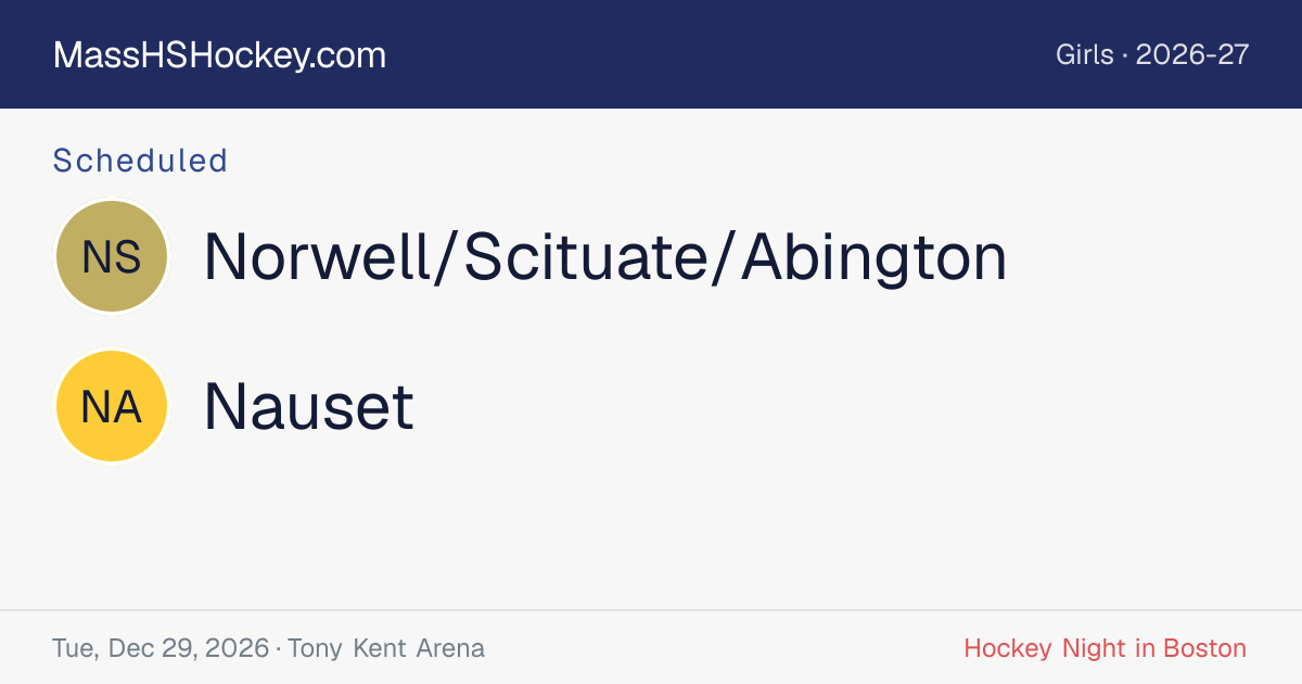 Norwell/Scituate/Abington at Nauset score card