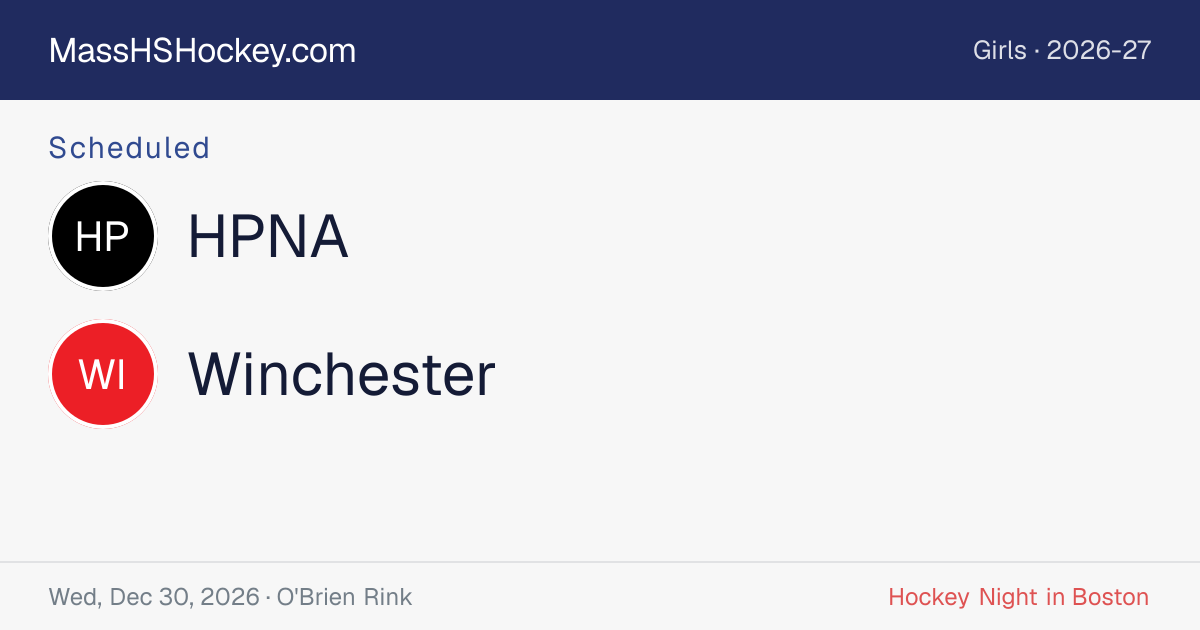 HPNA at Winchester score card