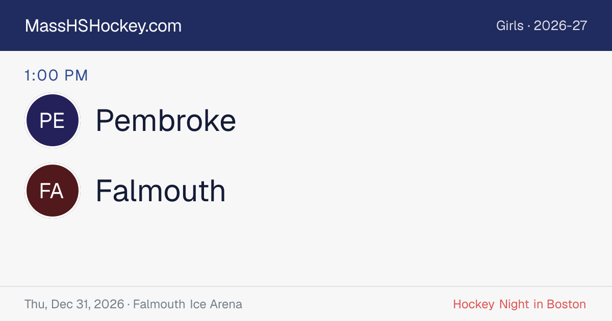 Pembroke at Falmouth score card