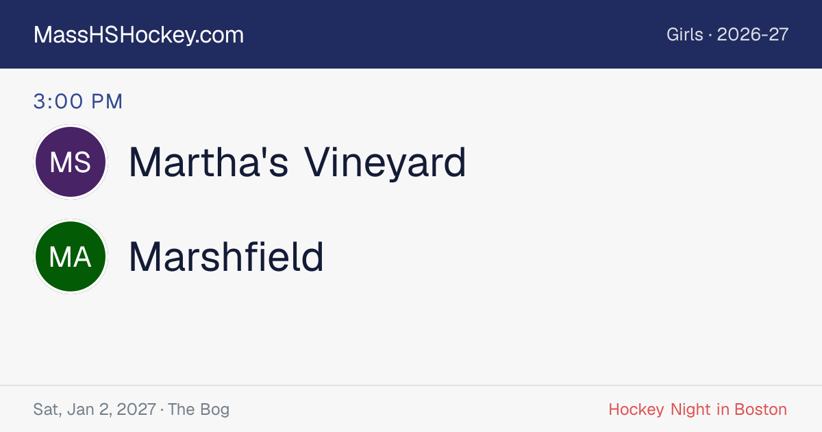 Martha's Vineyard at Marshfield score card