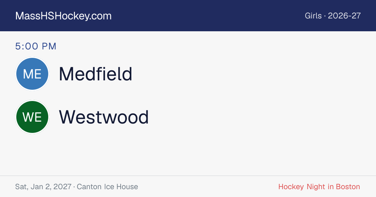 Medfield at Westwood score card