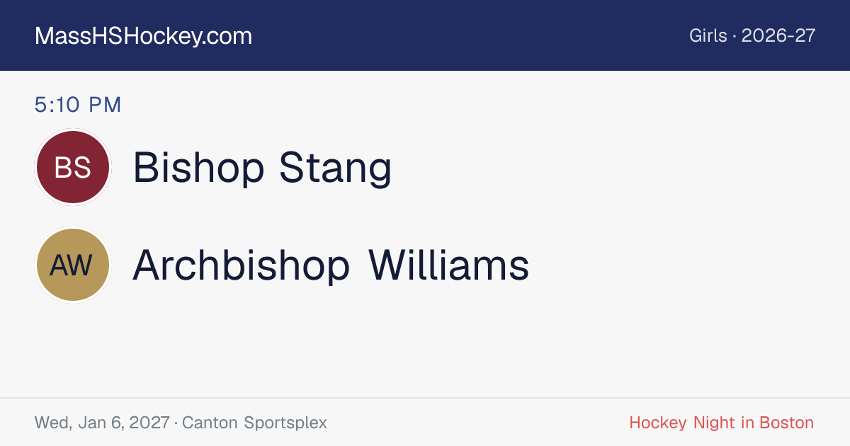 Bishop Stang at Archbishop Williams score card