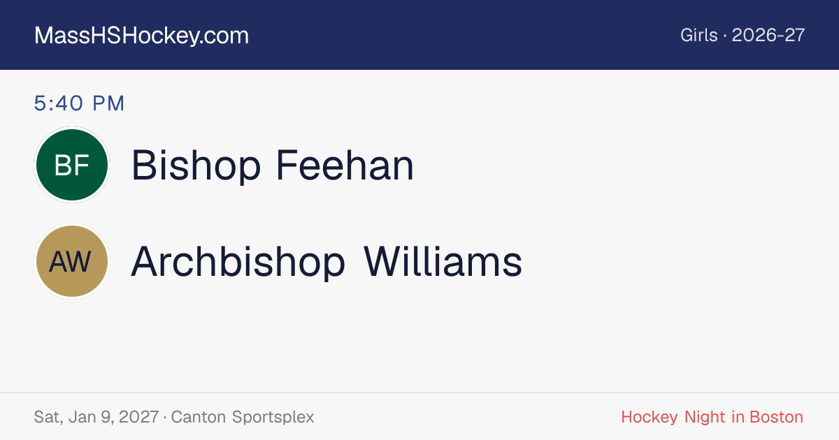 Bishop Feehan at Archbishop Williams score card
