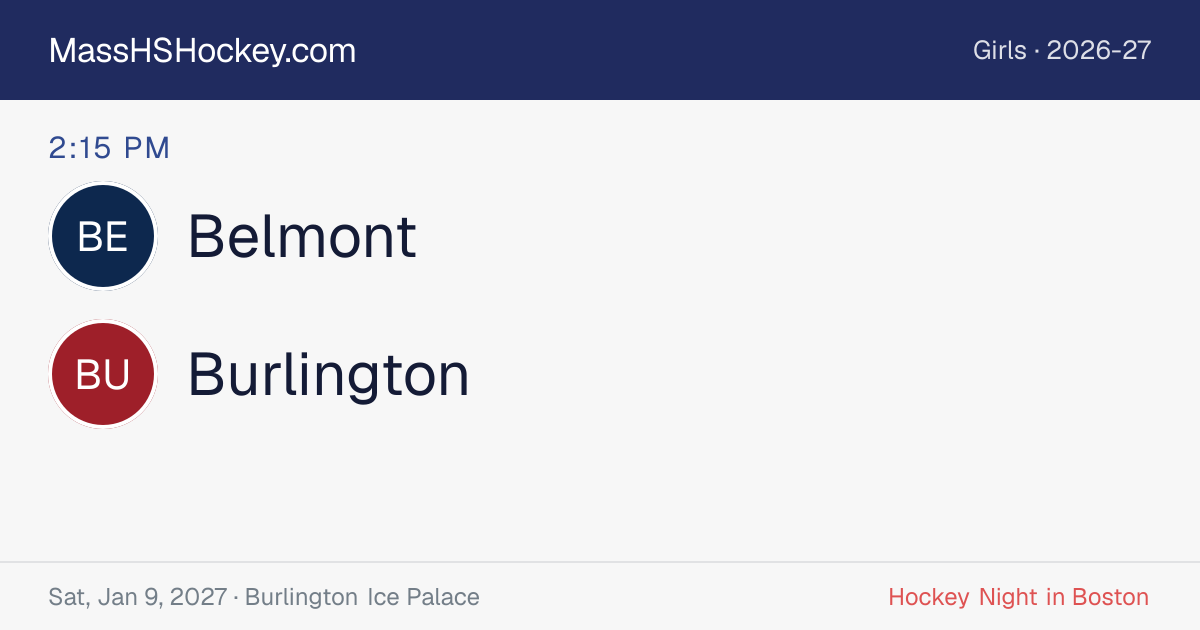 Belmont at Burlington score card